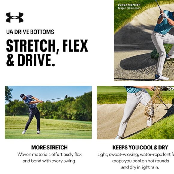 Men's Under Armour HeatGear Stretch Golf Shorts Sky Blue 36W MSRP $70.00 - Picture 8 of 10